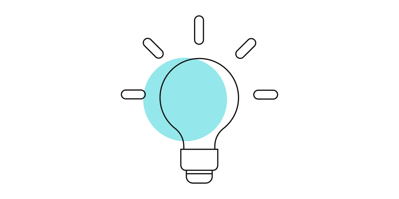 Illustration of a blue lightbulb