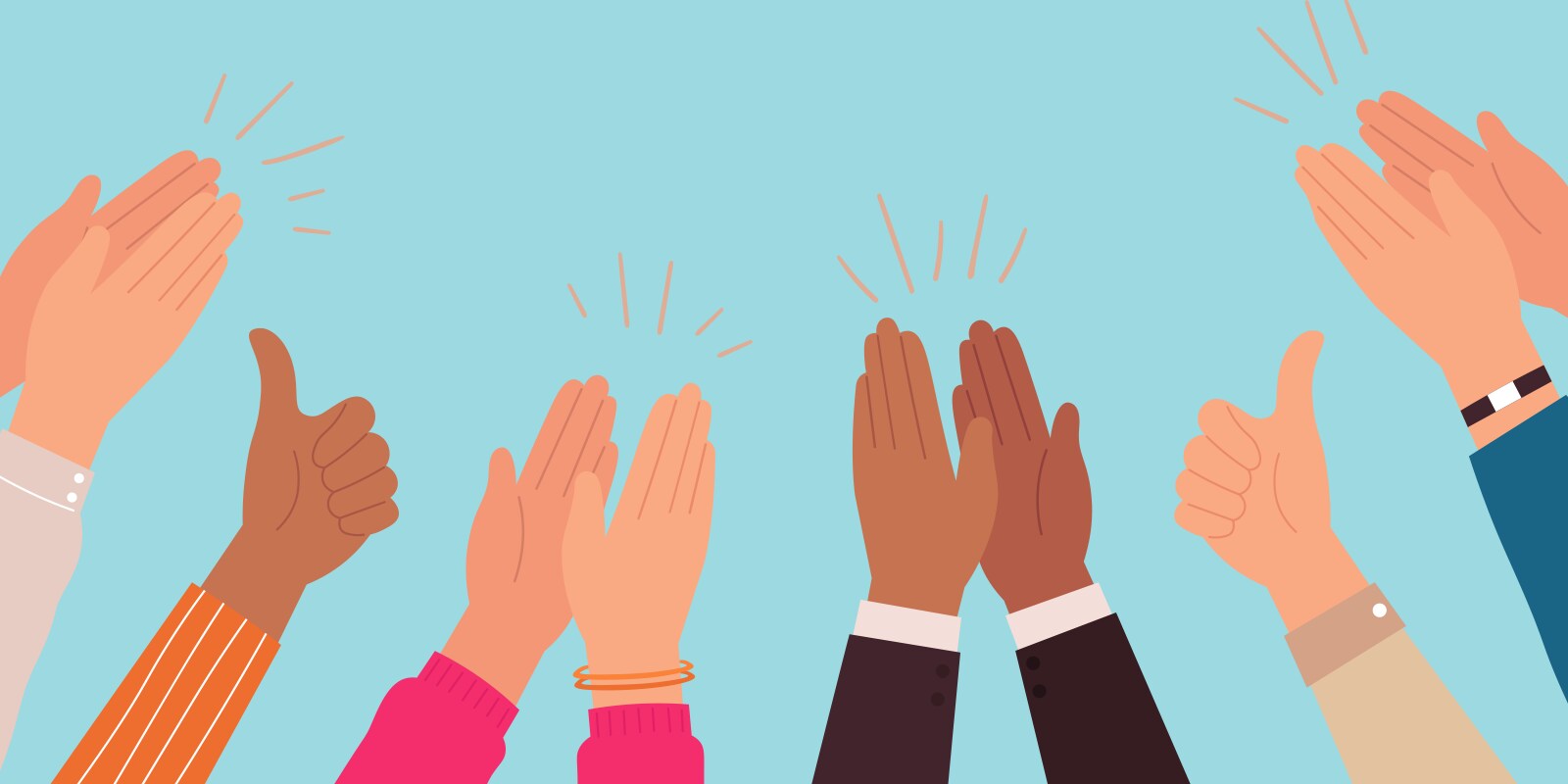 Illustration of clapping hands