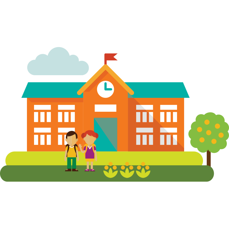 Illustration of a schoolhouse