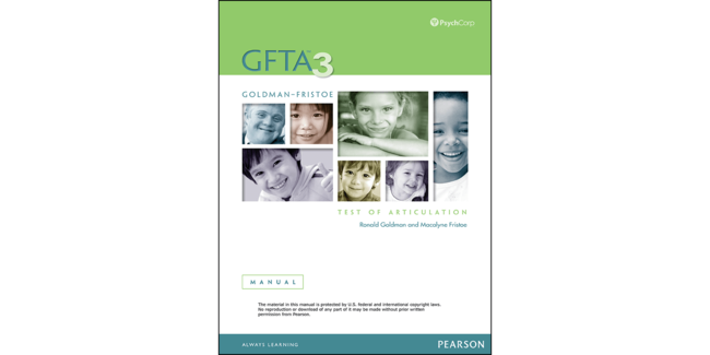 Goldman-Fristoe Test of Articulation | Third Edition