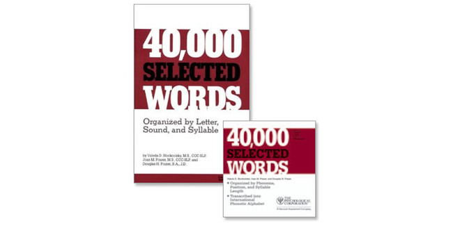 40,000 Selected Words Organized by Letter, Sound, and Syllable